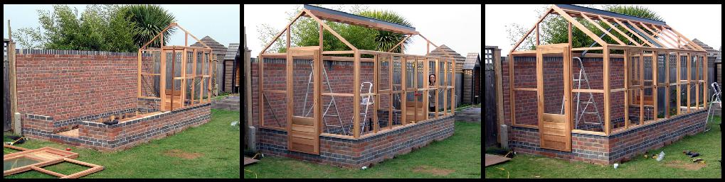 Building the greenhouse – erecting the frame – Herbidacious